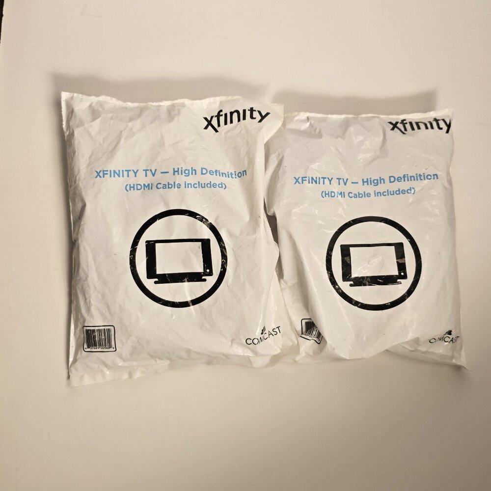 Lot of 2 XFINITY Comcast TV Ethernet HDMI Cable 6 Ft Type A Coax Sealed Bags